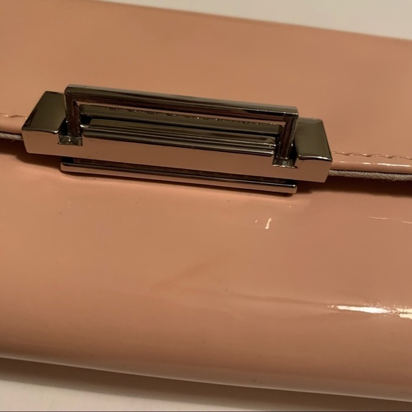 BCBGeneration clutch ballet pink patent leather crossbody with silver latch - Picture 10 of 13